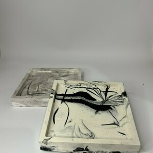 Jesmonite tray-τετράγωνο - διακοσμητικό, ρητίνη, σπίτι, πιατάκια & δίσκοι