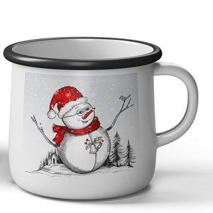 Χριστουγεννιάτικη κούπα "Χιονάνθρωπος" 12oz - πηλός, είδη κουζίνας, κούπες με ονόματα