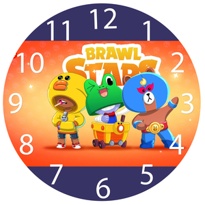 Ρολοι τοιχου brawl stars απο ξυλο κοντρα πλακε - ξύλο, ρολόι, δώρο, τοίχου, για παιδιά