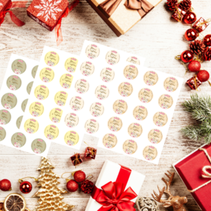 Αυτοκόλλητα χριστουγεννιάτικα 5,5 εκ #ψηφιακό αρχείο - αυτοκόλλητα, χριστουγεννιάτικα δώρα - 2