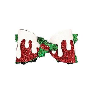 Παιδικό Κλιπ Μαλλιών Φιόγκος Γκι Glitter Ύφασμα Πράσινο Κοκκινο10x5-Αντίγραφο - κορίτσι, για τα μαλλιά, χριστουγεννιάτικα δώρα, αξεσουάρ μαλλιών, hair clips