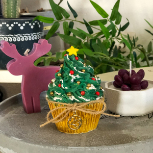Γούρι 2023 cupcake σαν αληθινό φτιαγμένο από γύψο - πέτρα, χριστουγεννιάτικο, γούρια, γούρι 2023 - 5