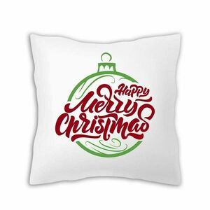 Λευκό, διακοσμητικό μαξιλάρι σε μέγεθος 30x30cm, Χριστουγεννιάτικο - ύφασμα, διακοσμητικά, μαξιλάρια
