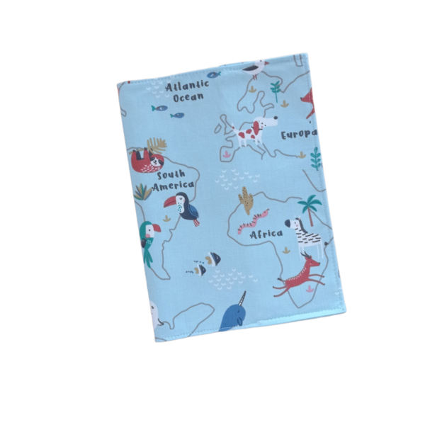 Θήκη βιβλιαρίου υγείας παιδιού ζωάκια σε χάρτη - κορίτσι, αγόρι, θήκες βιβλιαρίου - 2