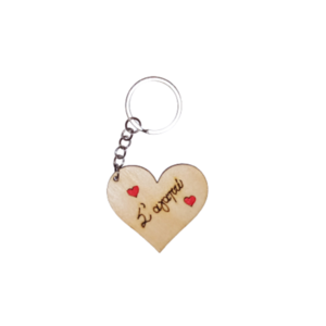 Μπρελόκ ξυλινη καρδιά φυσικό χρώμα ''Σ' αγαπώ'' 5x5εκ. Αγ.Βαλεντίνου & Για τη μαμά - ξύλο, καρδιά, μπρελόκ, μαμά