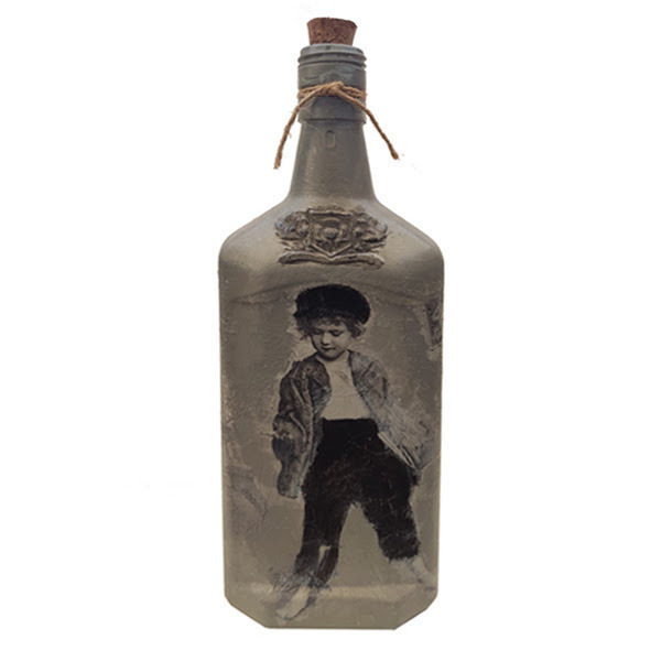 Γυάλινο Διακοσμητικό μπουκάλι "Lonely Boy" - γυαλί, διακοσμητικά μπουκάλια