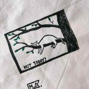 Not Today - ύφασμα, ώμου, all day, tote, πάνινες τσάντες - 3