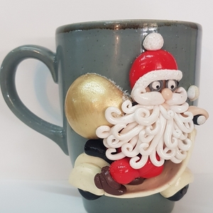 Τρισδιαστατη κουπα απο πολυμερικο πηλο - πηλός, χιουμοριστικό, χριστουγεννιάτικα δώρα, κούπες & φλυτζάνια, πολυμερικό πηλό