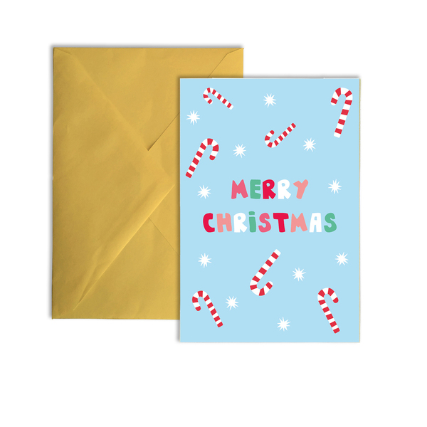 Χριστουγεννιάτικη Κάρτα ''Ζαχαρωτά'' - χαρτί, ευχετήριες κάρτες