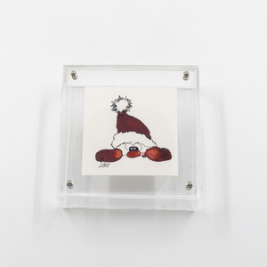 Κουτί διακοσμητικό plexi glass με Άγιο Βασίλη - κουτί, plexi glass, διακοσμητικά, χριστουγεννιάτικα δώρα, άγιος βασίλης
