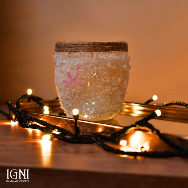 Χριστουγεννιάτικο κερί σόγιας - αρωματικά κεριά - 2
