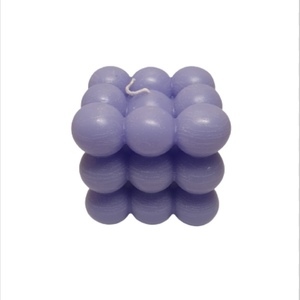 Χειροποίητο αρωματικο Κερί bubble purple με αρωμα ΜΗΛΟ-ΚΑΝΕΛΛΑ 150γρ - χειροποίητα, αρωματικά κεριά, κεριά