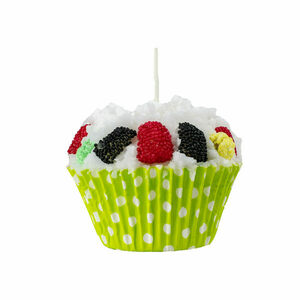 Αρωματικό κερί cup cake 7x8 εκ. με βάση πουάν. - αρωματικά κεριά, διακόσμηση βάπτισης, δώρο γεννεθλίων - 3