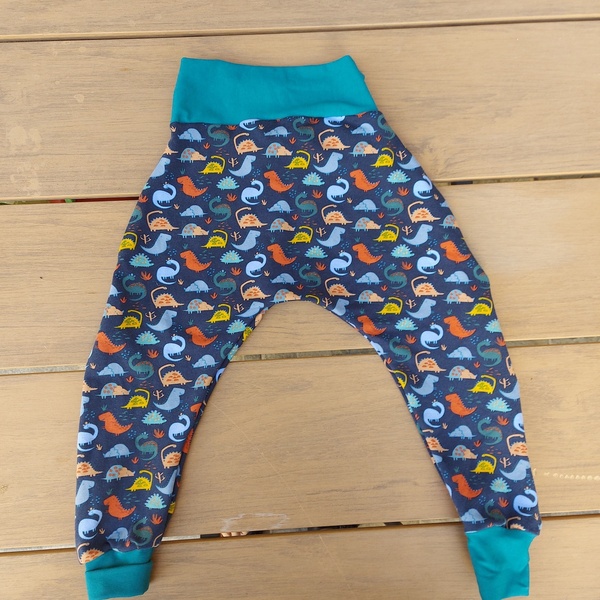 Παιδικό παντελόνι στυλ harem, χειροποίητο, βαμβακερο, μεγέθη 1,2,3 χρονών - αγόρι, χειροποίητα, παιδικά ρούχα, 100% βαμβακερό - 3