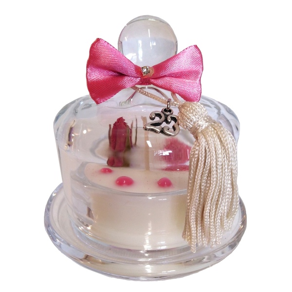 Γούρι 2023 αρωματικό κερί σε γυάλινη διάφανη φοντανιέρα με ημιπολύτιμους λίθους μάτι γάτας 9×9×10cm - γυαλί, αρωματικό, χριστουγεννιάτικα δώρα, γούρια, πρωτοχρονιά