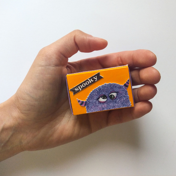 Χιουμοριστική 3D ευχετήρια κάρτα σπιρτόκουτο με μήνυμα 5.3x3.5x1.7 εκ - πρωτότυπα δώρα, γενική χρήση, ευχετήριες κάρτες - 5