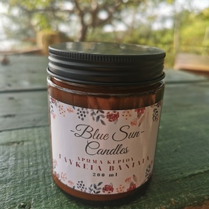 Κερί σόγιας με άρωμα "Γλυκειά Βανίλια" - BlueSun - αρωματικά κεριά, 100% φυτικό - 4