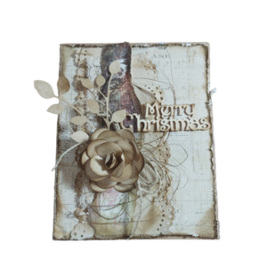 Χριστουγεννιάτικη ευχετήρια κάρτα vintage no2 - vintage, χαρτί, χριστούγεννα, χριστουγεννιάτικα δώρα, ευχετήριες κάρτες