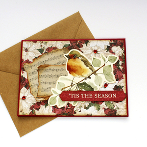 Χριστουγεννιάτικη κάρτα "'tis the season" - χαρτί, merry christmas, ευχετήριες κάρτες