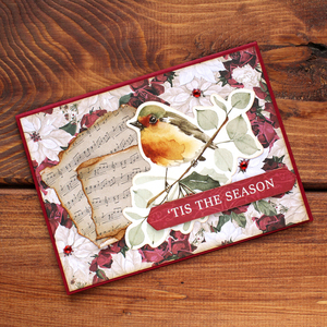 Χριστουγεννιάτικη κάρτα "'tis the season" - χαρτί, merry christmas, ευχετήριες κάρτες - 5