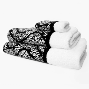 Σετ Χειροποίητες Βαμβακερές Πετσέτες «Μπαρόκ» 3 τεμαχίων - ύφασμα, λευκά είδη, σετ δώρου, πετσέτες - 2