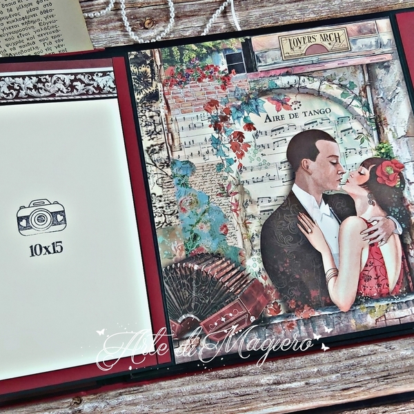 Μεγάλο ρομαντικό άλμπουμ φωτογραφιών με θέμα το τανγκό - χαρτί, άλμπουμ, για φωτογραφίες, αγ. βαλεντίνου, σετ δώρου - 3