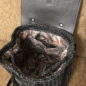 Πλεκτή backpack τσάντα - νήμα, πλάτης, μεγάλες, all day, πλεκτές τσάντες - 2