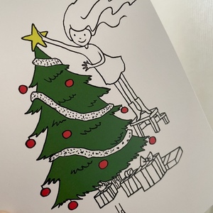 Χριστουγεννιάτικη ευχετήρια κάρτα με δέντρο - χριστούγεννα - 5