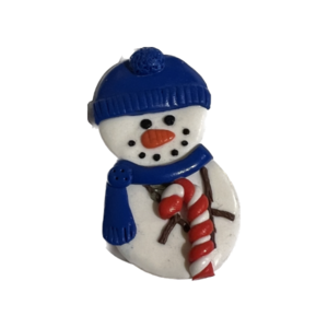 Χριστουγεννιάτικη κονκάρδα χιονάνθρωπος - πηλός, κοσμήματα