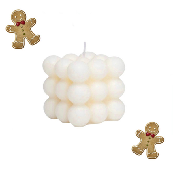 Gingerbread Cookies Bubble Candle-Αντίγραφο - χριστουγεννιάτικο, αρωματικά κεριά, χριστουγεννιάτικα δώρα