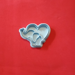 Κουπάτ Ελέφαντας σε καρδιά (cookie cutter) - καρδιά, ελεφαντάκι - 2