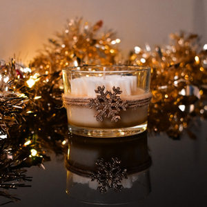 Χειροποίητο Χριστουγεννιάτικο κερί σόγιας - 150γρ. - αρωματικά κεριά - 3