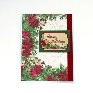 Χριστουγεννιάτικη κάρτα "Happy Holidays" - χαρτί, ευχετήριες κάρτες