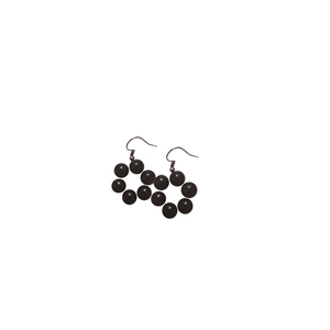 Black perls - μικρά, ατσάλι, κρεμαστά, πέρλες, γάντζος