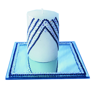 διακοσμητικό κερί με στρας και ψηφίδα - αρωματικά κεριά