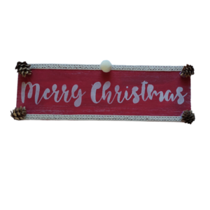 Χριστουγεννιάτικη Διακοσμητική Επιγραφή "Merry Christmas" - ξύλο, vintage, διακοσμητικά