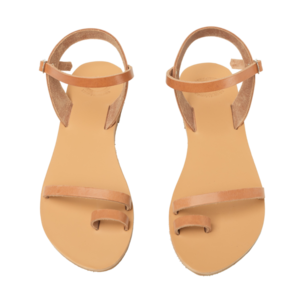 Γυναικεία σανδάλια από δέρμα, Σανδάλια Τήλος - δέρμα, γυναικεία, σανδάλια, φλατ, ankle strap - 2