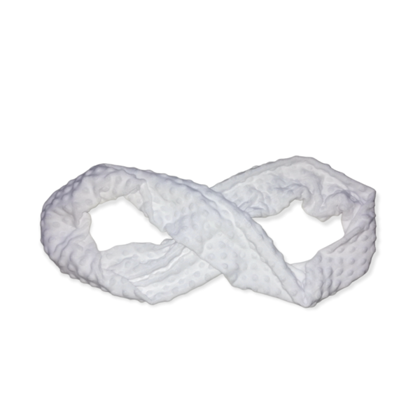 Στρογγυλό κασκόλ - infinity scarf, minky λευκό - κασκόλ, φουλάρια, Black Friday, δώρα για γυναίκες - 2