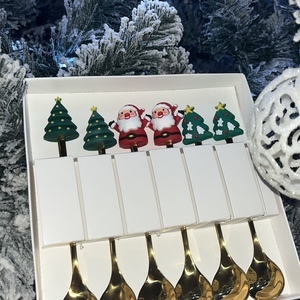 Christmas design spoon - vintage, μέταλλο, γιαγιά, είδη κουζίνας, δέντρο