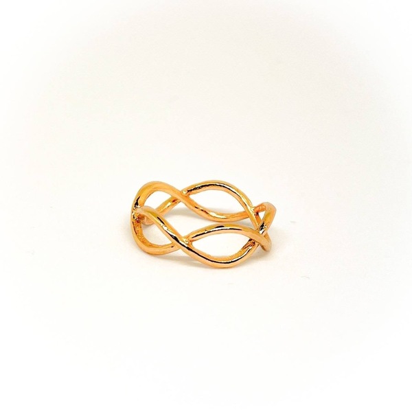 Χρυσό δακτυλίδι - ατσάλι, σταθερά - 2