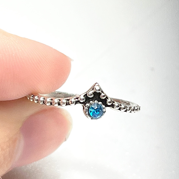Ασημένιο δακτυλίδι με μπλε πέτρωμα - ατσάλι, boho, σταθερά - 2