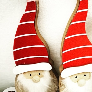 Ξύλινος χειροποίητος Santa - ξύλο, διακοσμητικά, χριστουγεννιάτικα δώρα, άγιος βασίλης, μπάλες