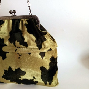 Γυναικεία τσάντα φάκελος clutch, animal print, φτιαγμένη από γούνα χειροποίητη - ύφασμα, clutch, ώμου, χιαστί, χειρός - 3
