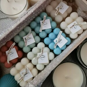 Bubble Cube Κερί Ελαιοκράμβης - Μονόχρωμο - αρωματικά κεριά, κερί σόγιας, κεριά & κηροπήγια - 2