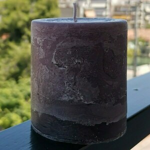 Μαρμαρο-κολώνα με κερί ελαιοκράμβης - αρωματικά κεριά, κεριά, vegan κεριά - 3