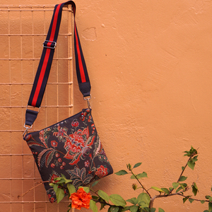 Τσάντα crossbody flower pop - ύφασμα, χιαστί, φλοράλ, all day - 4