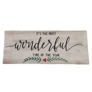 "It's the most wonderful time of the year" - Χριστουγεννιάτικη ξύλινη πινακίδα 50x20 εκ - ξύλο, διακοσμητικά, χριστουγεννιάτικα δώρα