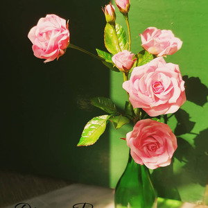 ΚΛΑΔΑΚΙ ΑΠΟ ΤΡΙΑΝΤΑΦΥΛΛΙΑ ΚΗΠΟΥ - τριαντάφυλλο, χειροποίητα, λουλούδι, διακοσμητικά, δωρο για επέτειο - 4