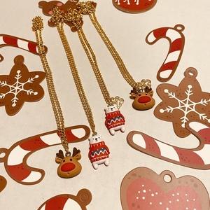 Κολιέ ατσάλι επιχρυσωμένο - what a cute style? - επιχρυσωμένα, ατσάλι, χριστουγεννιάτικα δώρα, candy, γούρια - 2
