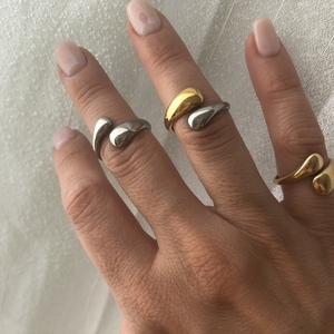 Brisbane Ring Gold - chevalier, επιχρυσωμένα, ατσάλι, αυξομειούμενα - 3